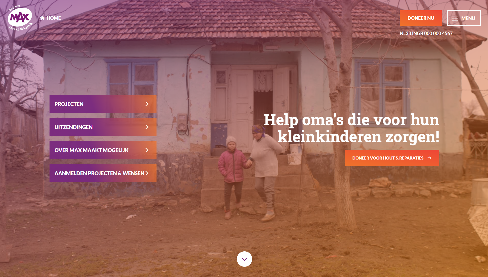 De website van MAX Maakt Mogelijk.